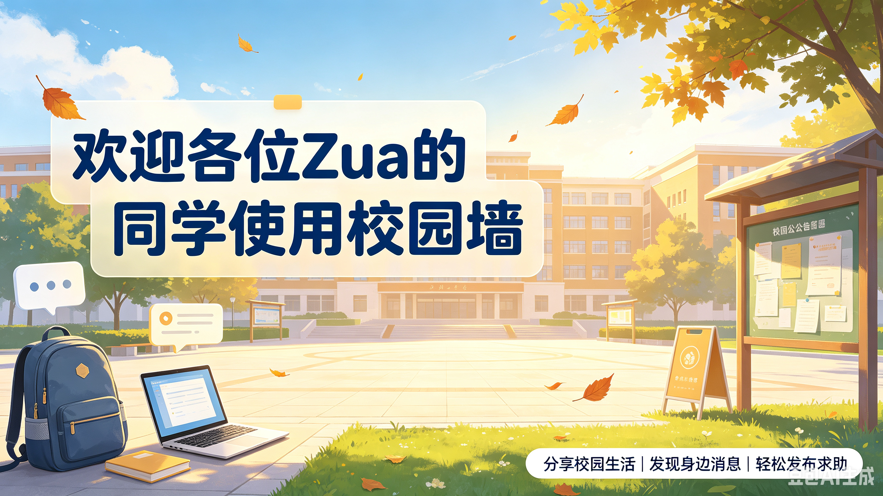 欢迎各位同学使用校园墙